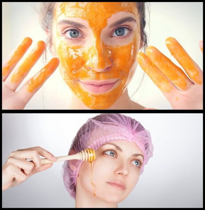 refreshing mask with honey and sea buckthorn